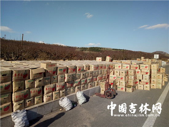 苹果梨箱子宛如城墙一样.jpg