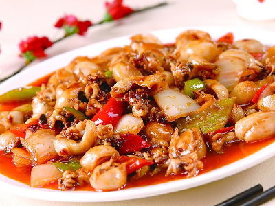辣炒墨鱼头
